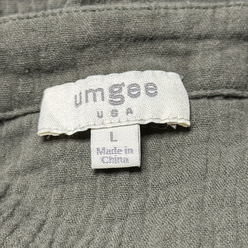 Umgee Green Overall Jumper Dress Size Large - Picture 7 of 8